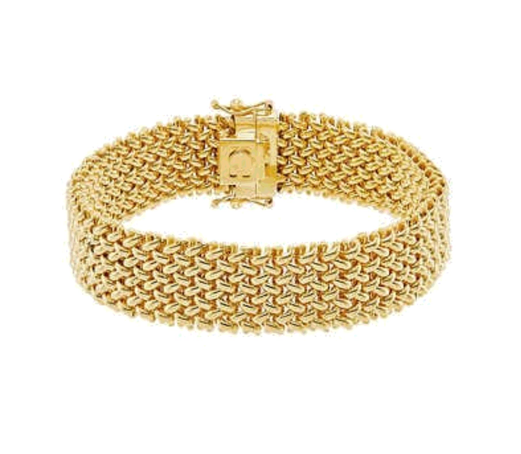 18kt Yellow Gold Woven Bracelet | Costco