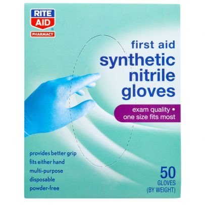 Synthetic Nitrile Medical Gloves, Multi-Purpose, One Size Fits Most - 50 ct