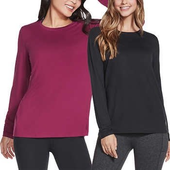 Lucky Brand Ladies' Ribbed Crew, 3-pack