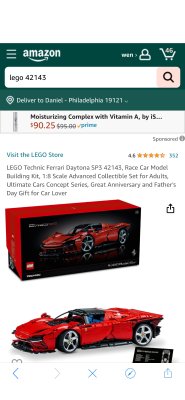  LEGO Technic Ferrari Daytona SP3 42143, Race Car Model Building  Kit, 1:8 Scale Advanced Collectible Set for Adults, Ultimate Cars Concept  Series, Great Anniversary and Father's Day Gift for Car Lover 