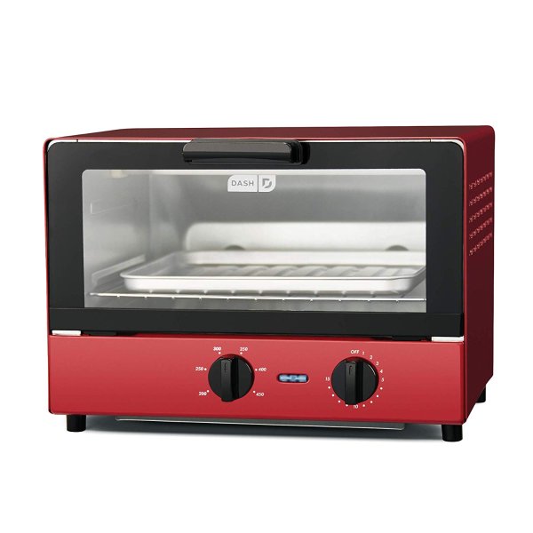 Dash Compact Toaster Oven Cooker for Bread, Bagels, Cookies, Pizza, Paninis