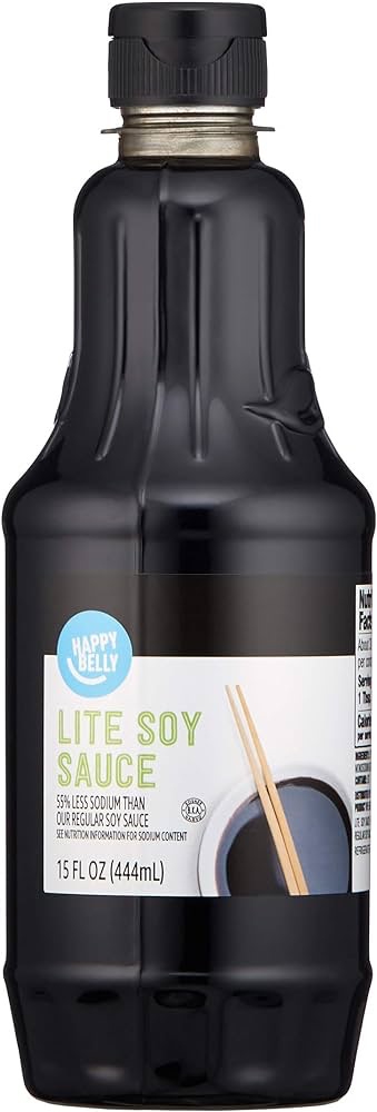 Amazon.com : Amazon Brand, Happy Belly Low Sodium Soy Sauce, 15 Fl Oz (Pack of 1) : Grocery & Gourmet Food