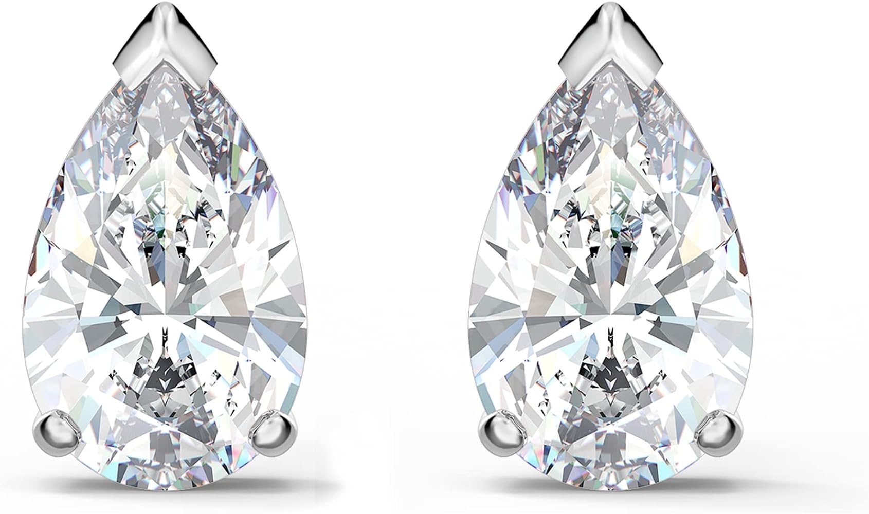 Amazon.com: Swarovski Attract Stud Earrings, Clear Drop-Cut Stones in a Rhodium-Finished Setting, Part of the Swarovski Attract Collection : Clothing, Shoes & Jewelry