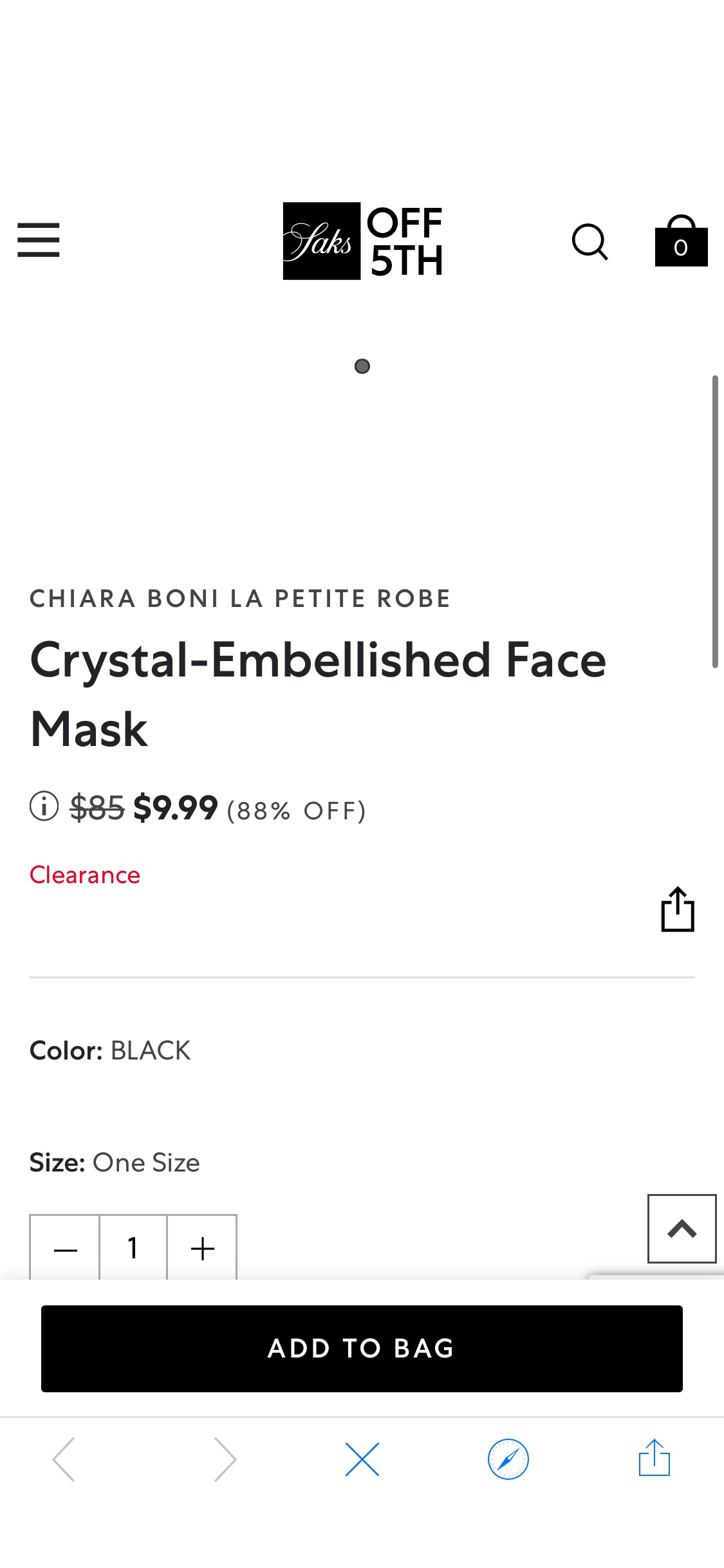 Chiara Boni La Petite Robe Crystal-Embellished Face Mask on SALE | Saks OFF 5TH