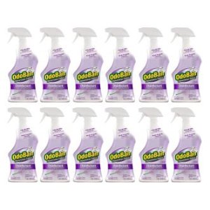 OdoBan Odor Eliminator Disinfectant Spray, Lavender Scent, 32 Oz, Pack Of 12 Bottles