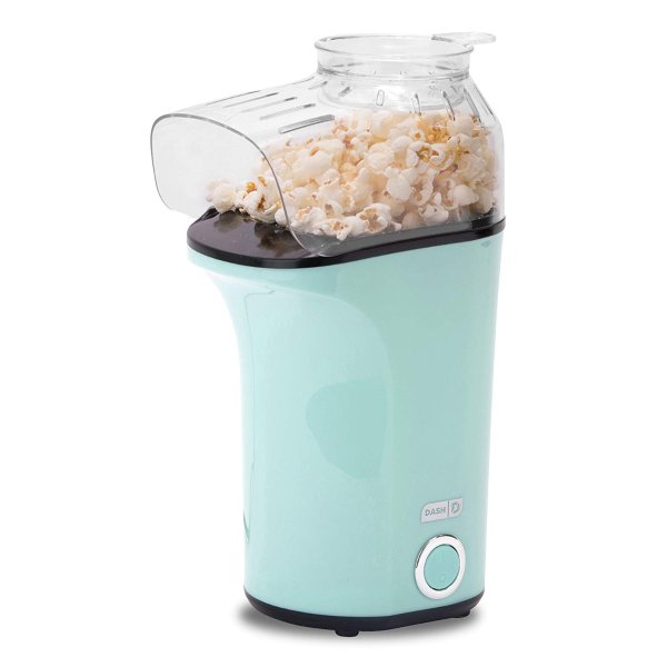 Popcorn Machine: Hot Air Popcorn Popper + Popcorn Maker with Measuring Cup to Measure Popcorn Kernels + Melt Butter - Aqua @ Amazon