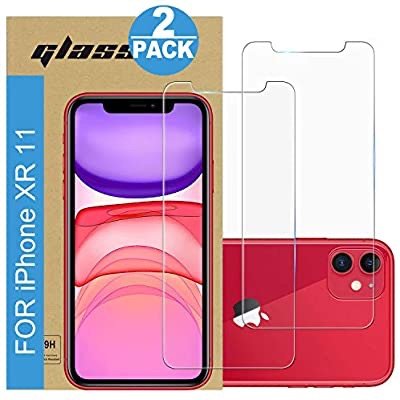 Amuoc Tempered Glass Film for Apple iPhone 11 Screen Protector and iPhone XR Screen Protector