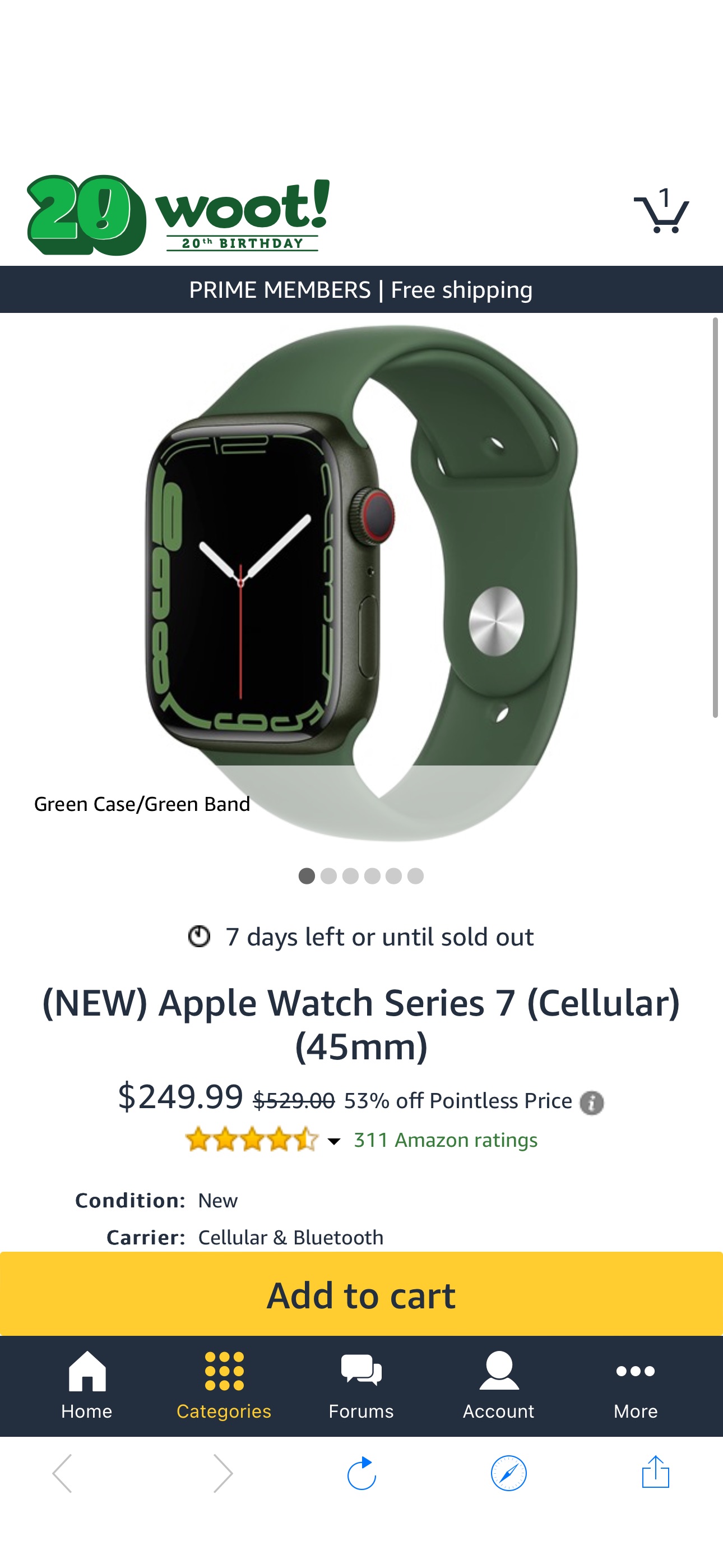 (NEW) Apple Watch Series 7 (Cellular) (45mm)