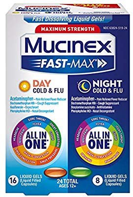 Fast-Max Max Strength, Day Severe Cold & Night Cold & Flu Liquid Gels, 24ct
