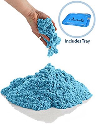 Amazon.com: CoolSand 5 lb. Refill Bucket with Inflatable Sandbox, Kinetic Play sand for All Ages - Patented Formula - (Blue): Toys & Games孩子安全沙