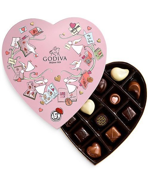 Godiva Valentine's Day 14-Pc. Paper Heart & Reviews - Gourmet Food & Gifts - Dining - Macy's
