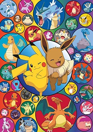 Amazon.com: Buffalo Games - Pokémon Bubble - 500 Piece Jigsaw Puzzle比卡丘拼图