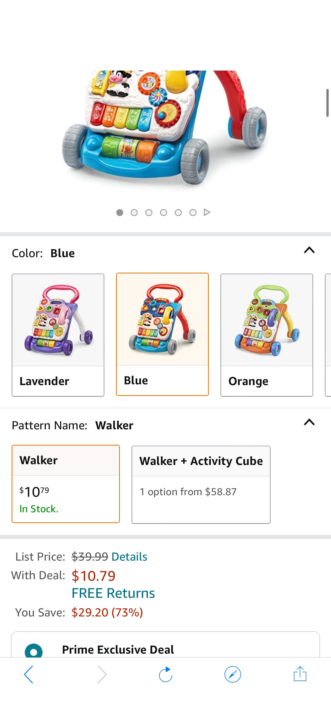 Amazon.com: VTech Sit-to-Stand Learning Walker (Frustration Free Packaging), Lavender (Amazon Exclusive) : Everything Else