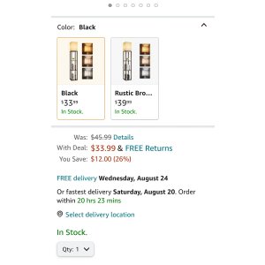 $33.99 Floor Lamp with Shelves, RUNTOP Shelf Lamp with 3 Color Temperature LED Bulb,Floor Lamp for Living Room, Modern Tall Standing Display Shelf Floor Lamp for Bedroom, Office (Black) - - 带收纳架落地灯