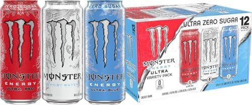 Monster Energy Ultra 3 Flavor Variety Pack 16 Ounce (Pack of 12)