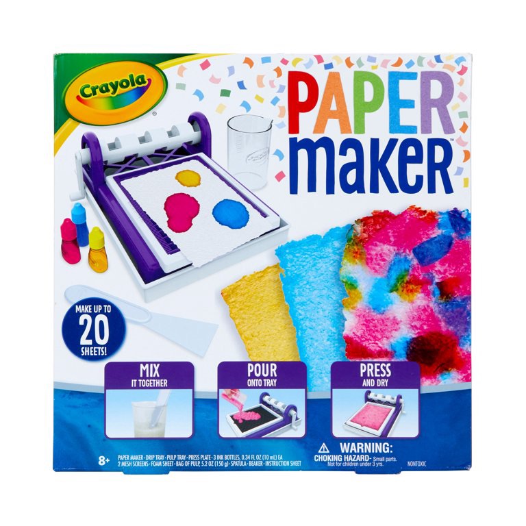 Crayola Paper Maker Art Kit, 20 Sheets, Child, Ages 8+, Unisex - Walmart.comCrayola儿童造纸工具套装