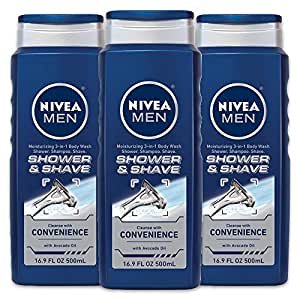 Men Shower & Shave Body Washing Powder 3-pack