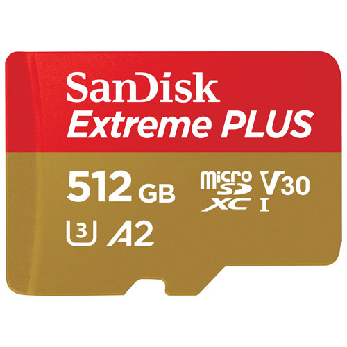 SanDisk Extreme Plus 512GB 200MB/s microSD Memory Card | Best Buy Canada