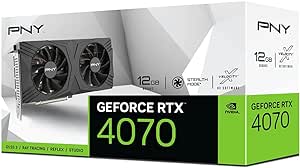 Amazon.com: PNY GeForce RTX™ 4070 12GB Verto Dual Fan Graphics Card DLSS 3 : Electronics