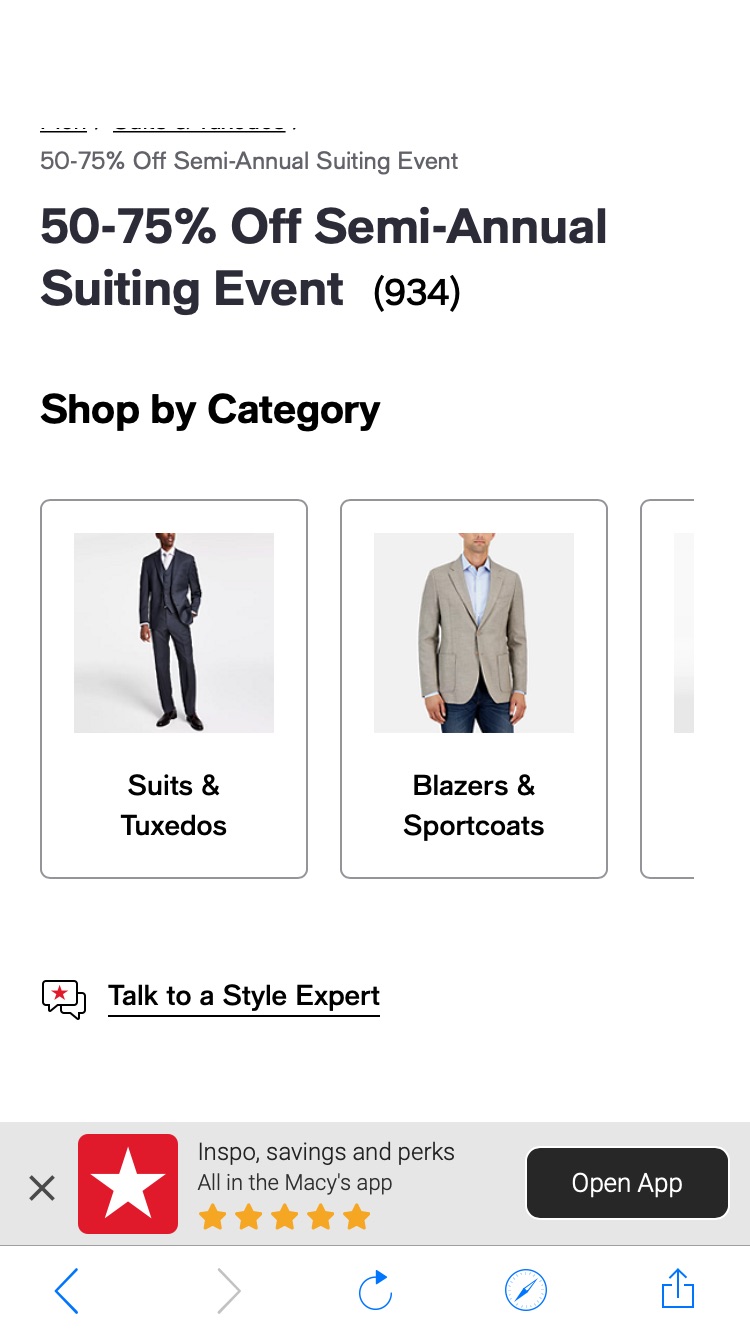Men’s Semi-Annual Suiting Event – 50-75% off Men’s Suits - Macy's