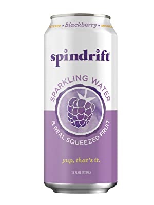 Spindrift Sparkling Water, Blackberry Flavored, Made with Real Squeezed Fruit, 16 Fl Oz (Pack of 12) (Only 17 Calories per Seltzer Water Can): Amazon.com: Grocery & Gourmet Food气泡水