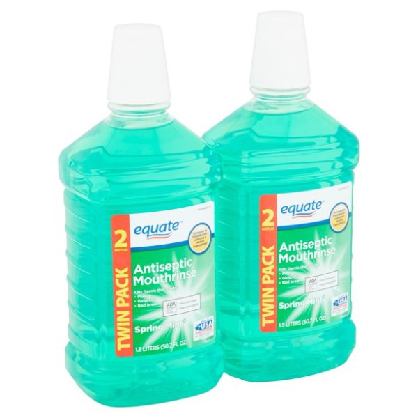Equate Antiseptic Mouthrinse, Spring Mint, 101.4 fl oz