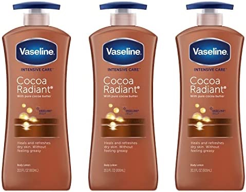 降价 Amazon.com : Vaseline Intensive Care Body Lotion for Dry Skin Cocoa Radiant with 100% Pure Cocoa and Shea Butters 20.3 Ounce (Pack of 3) 乳液