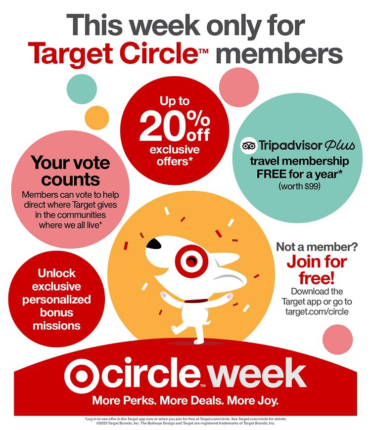 target circle 会员 送一年免费的TripAdvisor plus travel membership