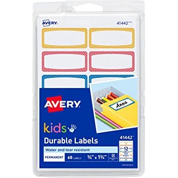 Avery 标签贴纸60贴 0.75 x 1.75 Inches