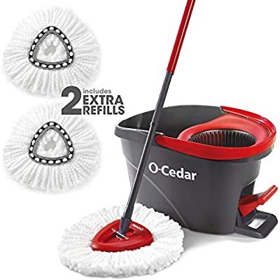 Easywring Microfiber Spin Mop & Bucket Floor Cleaning System with 2 Extra Refills