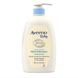 Amazon.com: Aveeno Baby Gentle Wash & Shampoo with Natural Oat Extract, Tear-Free &, Lightly Scented, 33 fl. oz: Health & Personal Care沐浴露