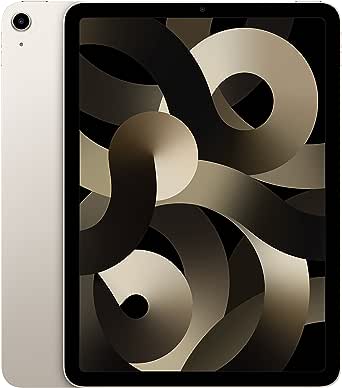Amazon.com: Apple iPad Air (5th Generation): with M1 chip, 10.9-inch Liquid Retina Display, 64GB, Wi-Fi 6, 12MP front/12MP Back Camera, Touch ID, All-Day Battery Life – Starlight : Electronics