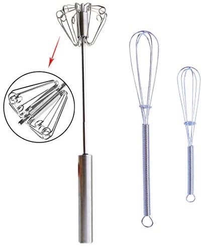 zYoung 10 Inches Push Whisk and 5 Inches, 7 Inches Mini Whisk