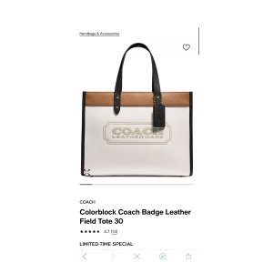 $315 COACH Colorblock Coach Badge Leather Field Tote 30 & Reviews - Handbags & Accessories - Macy s