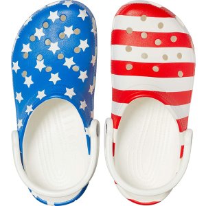 Crocs 男女通用成人美国国旗洞洞鞋