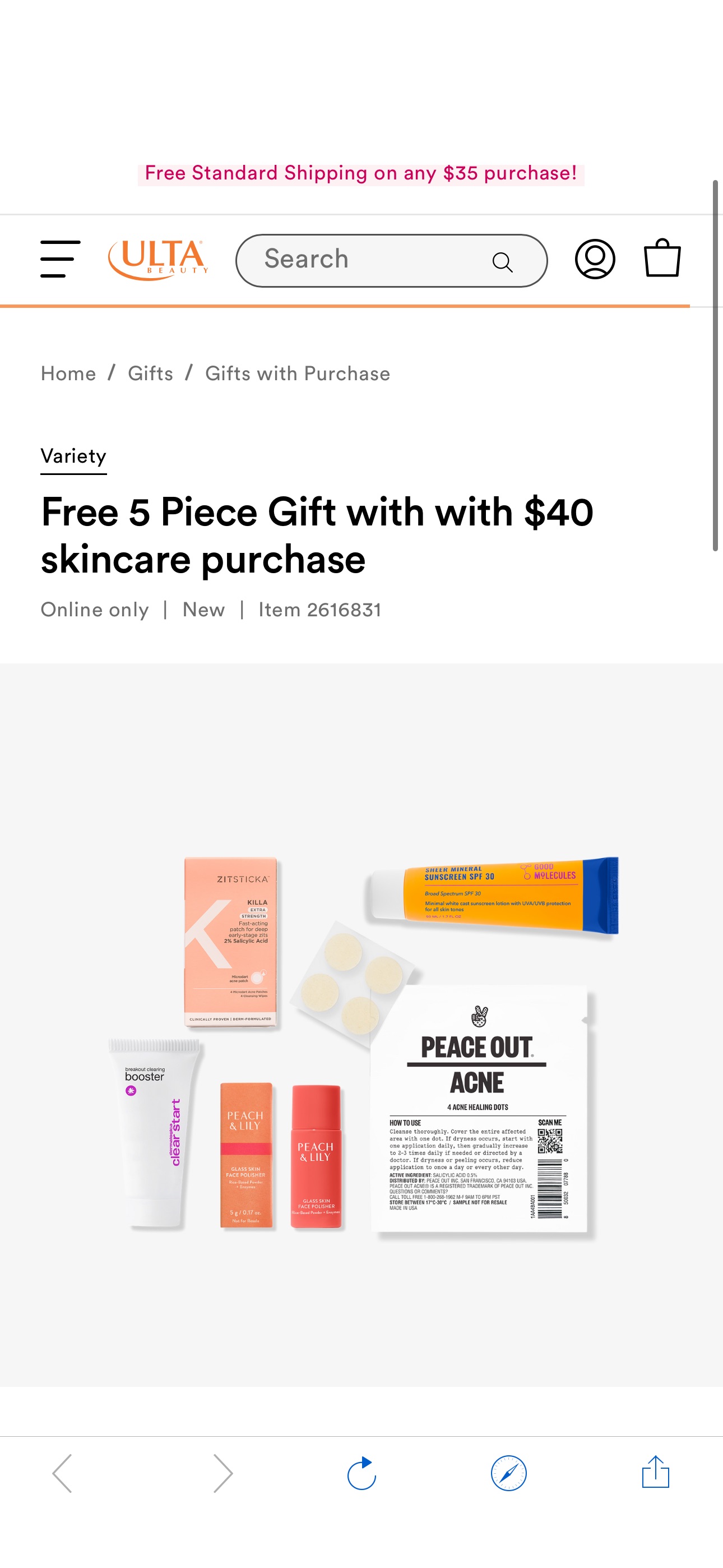 Free 5 Piece Gift with with $40 skincare purchase - Variety | Ulta Beauty