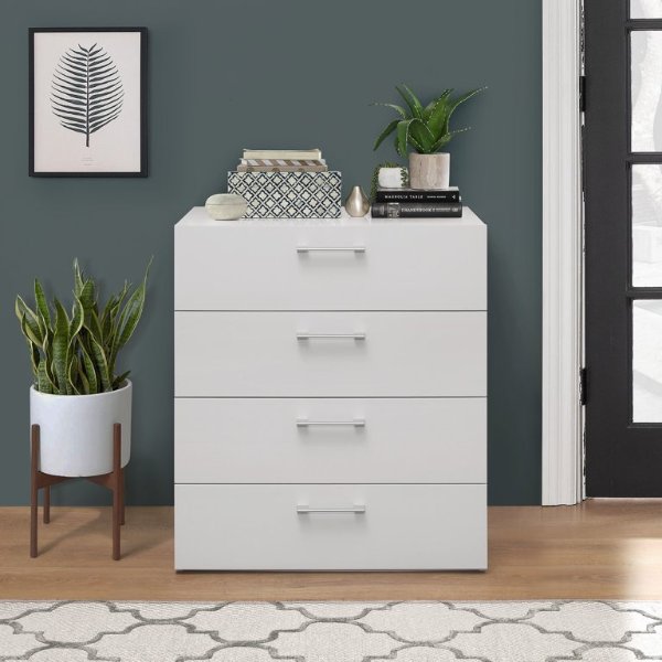Hillsdale Lundy 4-Drawer Dresser, White