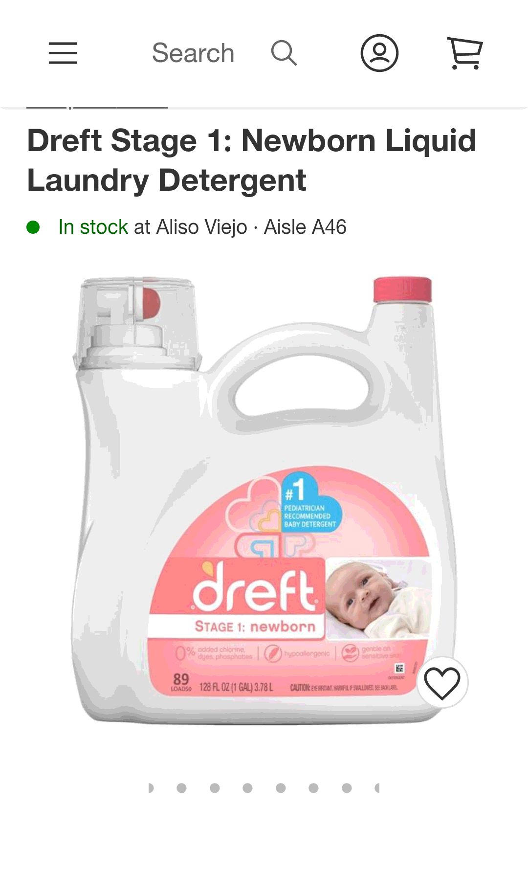 Target dreft婴儿洗衣液折扣