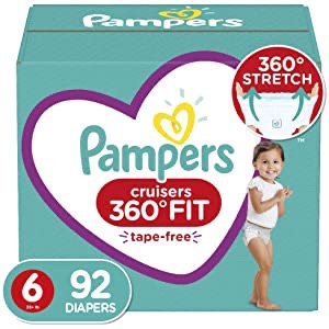 Amazon.com: Diapers Size 5, 112 Count - Pampers Pull On Cruisers 360° Fit Disposable Baby Diapers with Stretchy Waistband, ONE MONTH SUPPLY (Packaging May Vary): Health & Personal Care尿不湿