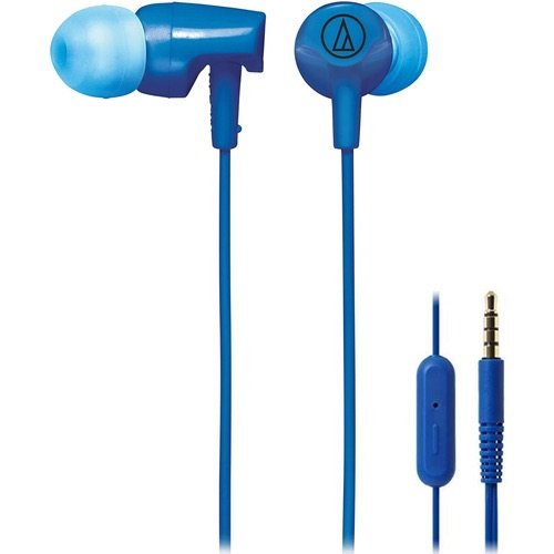 Audio Technica ATH-CLR100iSBL SonicFuel In-ear Headphones with In-line Mic & Control