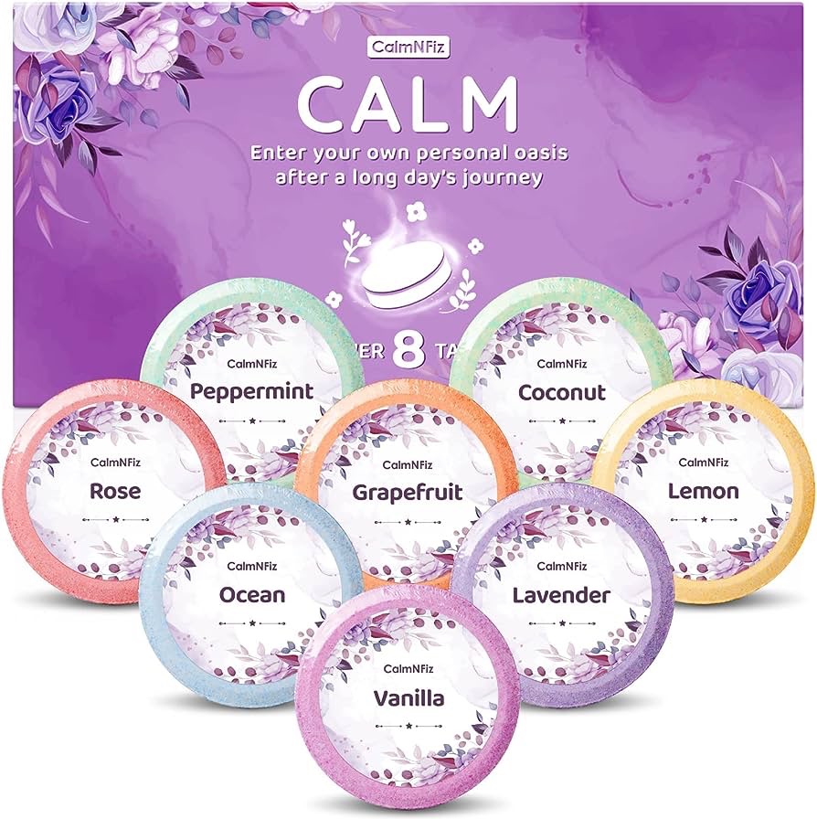 Amazon.com: CalmNFiz Shower Steamers Aromatherapy 8 Pack Scented Bath Bombs Essential Oil Self Care Thanksgiving Day, Halloween, Birthday Christmas Gift for Men and Women Who Have Everything 沐浴炸弹