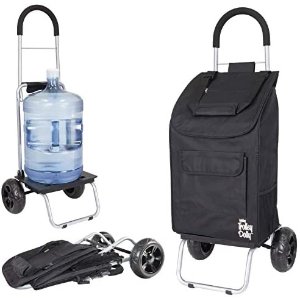 $35 Amazon.com: dbest products 1517 Trolley Dolly Black Foldable Shopping cart for Groceries with Wheels and Removable Bag and Rolling Personal Handtruck Standard : Industrial & Scientific