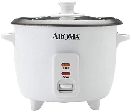 Amazon.com: Aroma Housewares Aroma 6-cup (cooked) 1.5 Qt. One Touch Rice Cooker, 电锅 White (ARC-363NG), 6 cup cooked/ 3 cup uncook/ 1.5 Qt.