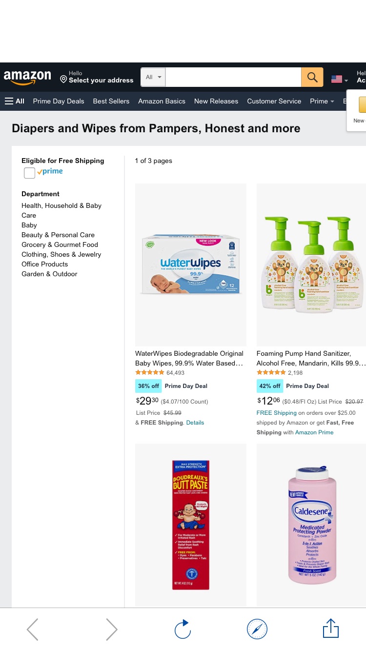 Diapers and Wipes from Pampers, Honest and more 小孩用品