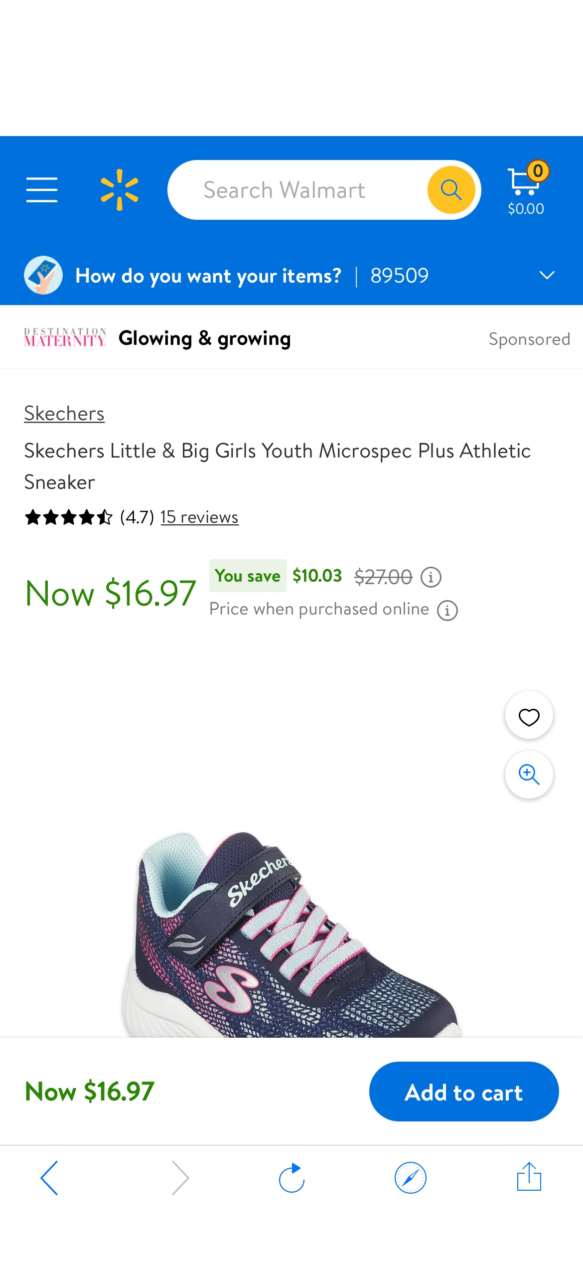 Skechers Little & Big Girls Youth Microspec Plus Athletic Sneaker - Walmart.com女童鞋