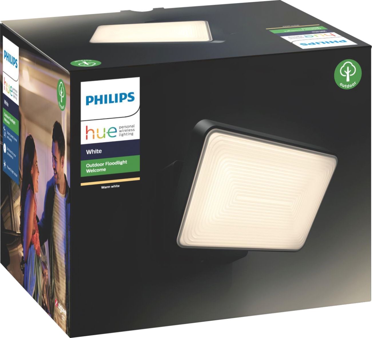 Philips Hue White Welcome Outdoor Floodlight Black 1743630V7 - Best Buy