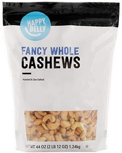 Amazon.com : Amazon Brand - Happy Belly Fancy Whole Cashews, 44 Ounce : Grocery & Gourmet Food