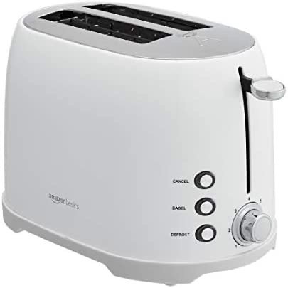 Amazon Basics 2-Slot Toaster, White
