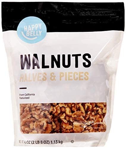 Happy Belly California Walnuts, Halves and Pieces, 40 Ounce