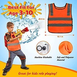$10.49 Amazon.com: BeiyoQSZ Water Gun for Kids Set, Fireman Toys Backpack Water Shooter Blaster with Water Squirt Gun, Toy Fire Extinguisher